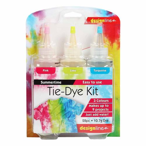 Design Line Summertime Tie Dye Kit Assorted Colours 3 Pack