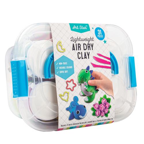 Art Star Lightweight Air Dry Clay Starter Pack 31 Pieces