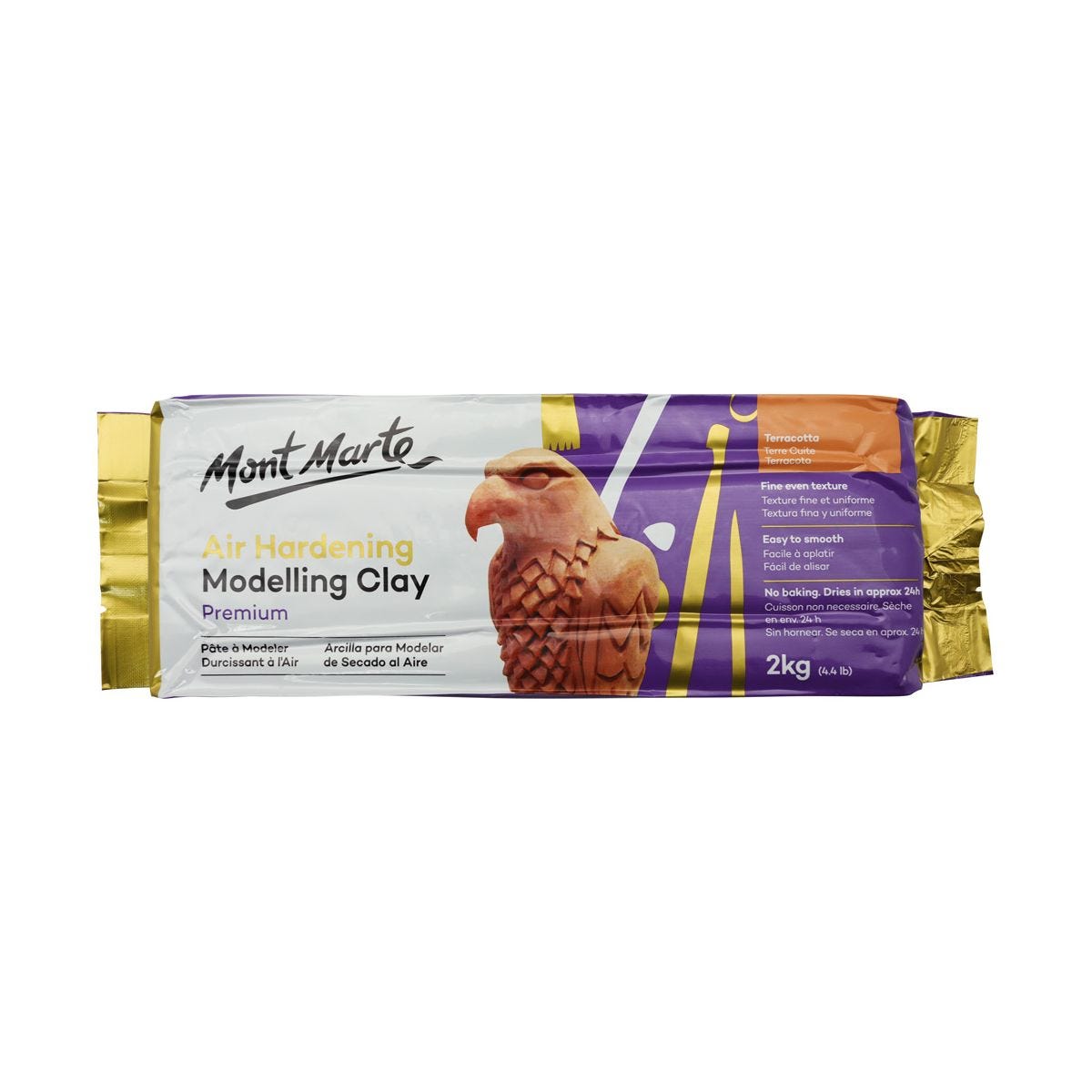Mont Marte Air Hardening Modelling Clay - Terracotta 2kg